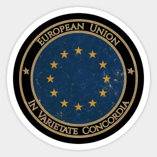 Vintage European Union Europe EU Flag Sticker